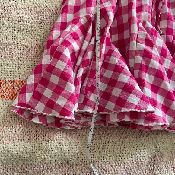 Vibrant Pink Checkered Mini Skirt - Picture 9 of 10